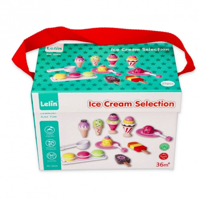 Ensemble de glaces en bois - 25 glaces