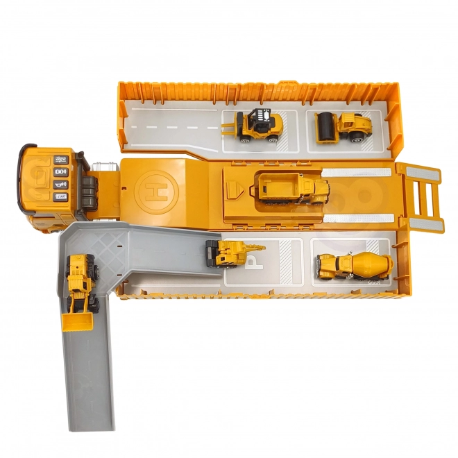Woopie ensemble de construction avec camion 6en1 avec grue et accessoires