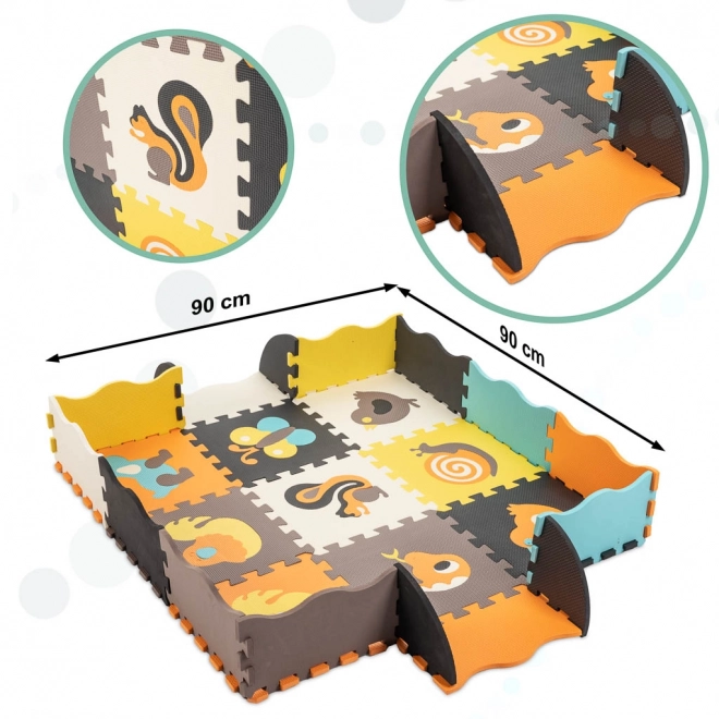Puzzle en mousse coloré avec animaux et enclos - 25 pièces