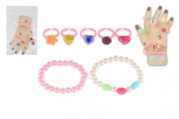 Ensemble de beauté avec bagues et bracelets pour enfants