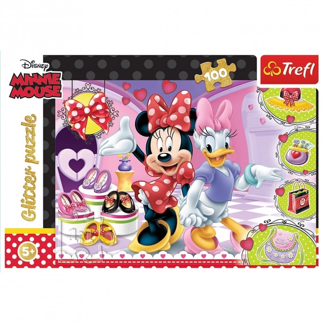 Puzzle 100 pièces Minnie et Paillettes
