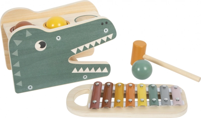 Petit Pied Xylophone et Jeu de Martelage 2 en 1 « Safari »