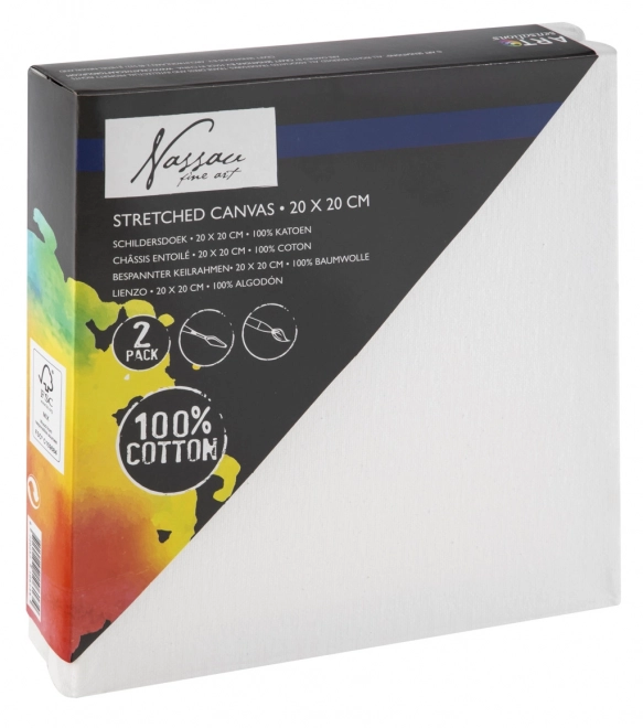 Toiles pour la peinture 20x20 cm - 2 pcs