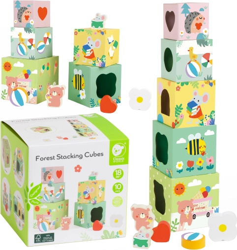 Pyramide classique avec blocs Motif forestier pour enfants