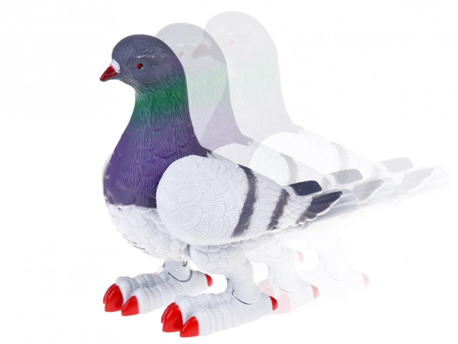 Pigeon interactif marche, s'allume et joue - jouet amusant