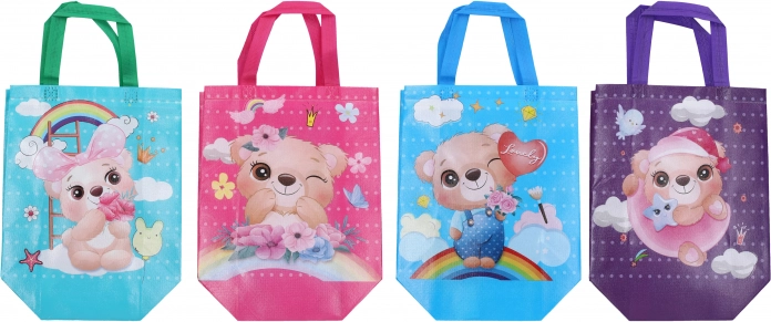 Sac cadeau M en textile non tissé 32 × 36 × 12 cm pour enfants