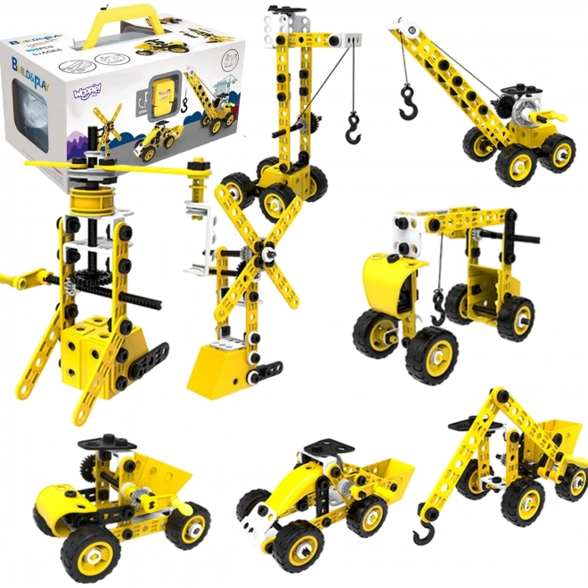 Woopie Véhicules de Construction 8v1 Jeu de Construction Blocs
