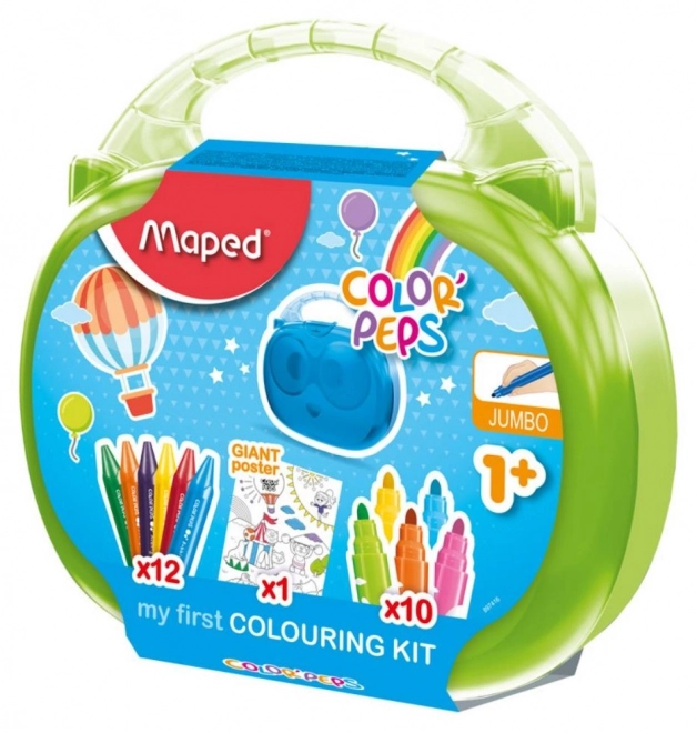 Set de coloriage pour jeunes enfants Valise avec crayons Colorpeps Jumbo Maped marqueurs