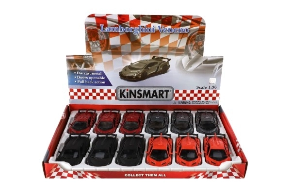 Auto Kinsmart Lamborghini Veneno métal/plastique 13cm à rétrofriction