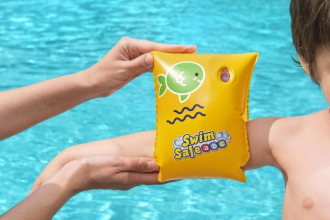 Brassards de natation gonflables jaunes S 25x15cm BESTWAY