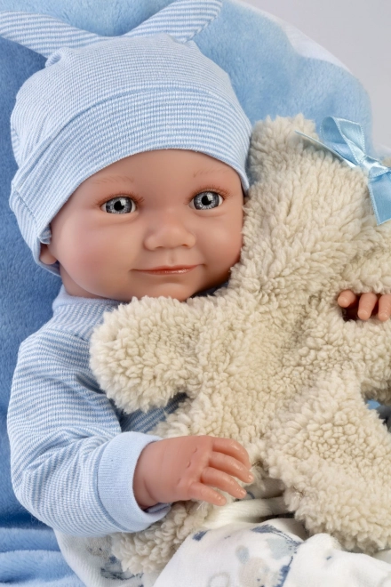 Llorens 73807 NOUVEAU-NÉ GARÇON - poupée réaliste bébé avec corps tout vinyle - 40 cm