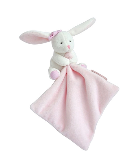 Doudou Lapin avec Couverture Câlin Rose Coffret Cadeau