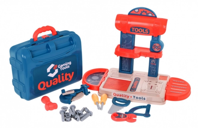 Atelier 3 en 1 valise + table + outils - 21 pièces