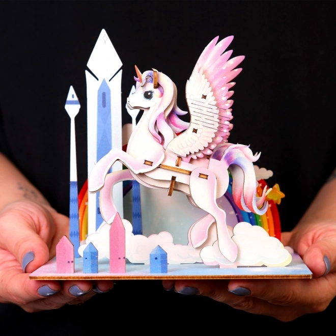Puzzle 3D en bois Licorne