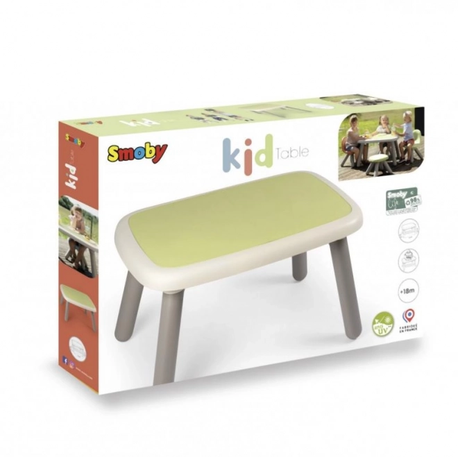 Petite table verte pour enfants
