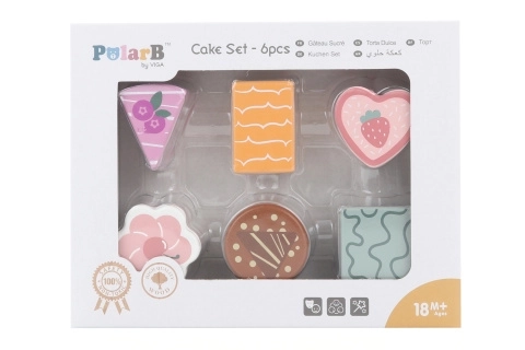 Gâteaux en bois 6 pcs