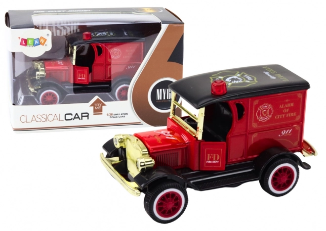 Camion de pompiers classique 1:36 Feux moteurs sonnent rouge