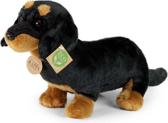 Teckel en peluche assis 32 cm éco-responsable