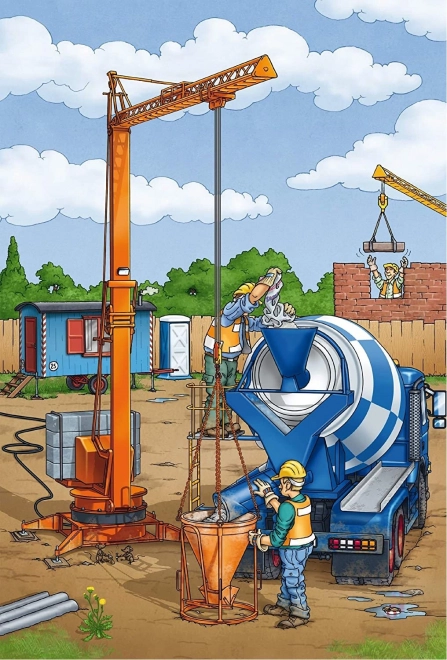 Puzzle SCHMIDT Sur le chantier 3x24 pièces