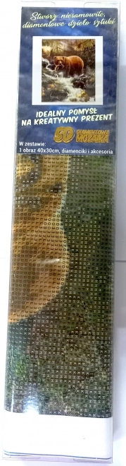 Peinture au diamant de Norimpex Ours à la chasse 30x40cm