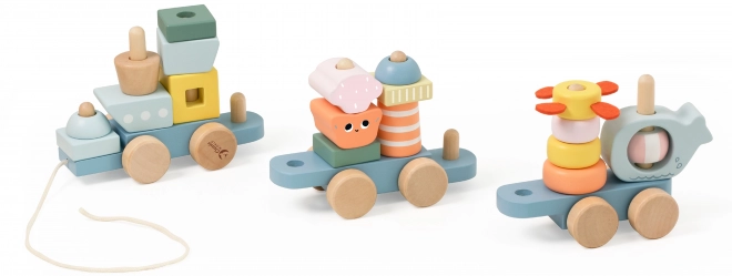 Train à tirer en bois Ocean CLASSIC WORLD – puzzle Montessori