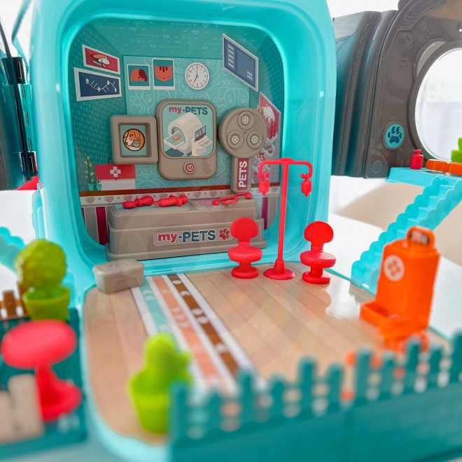 Woopie sac à dos vétérinaire avec maisonnettes et chien 3en1