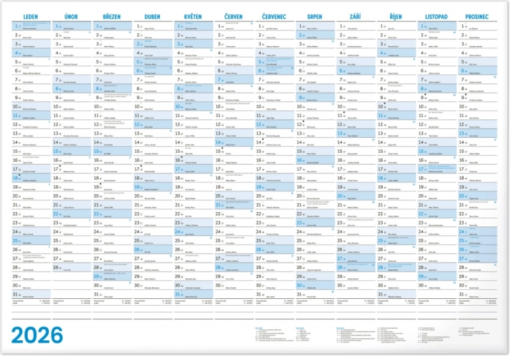 Calendrier annuel 2026 A2