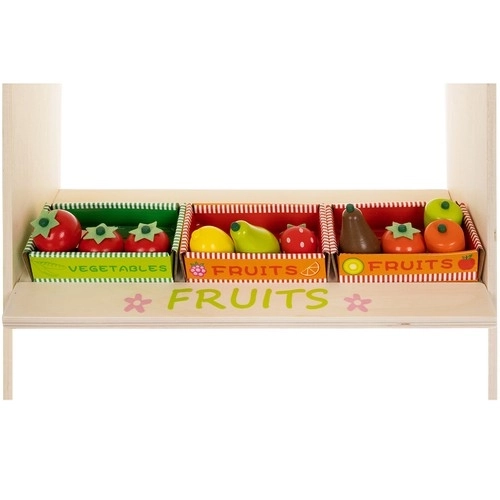 Stand en bois avec accessoires pour enfants