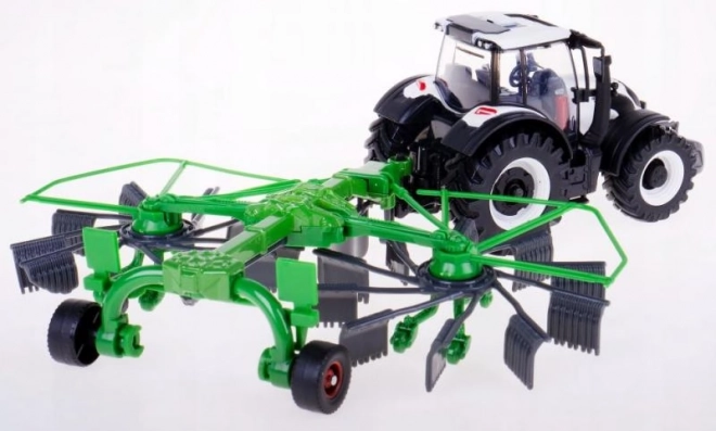 Tracteur Bburago Farm 10cm avec Remorque - Valtra N174 - Remorque Basculante