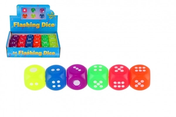 Dé en silicone lumineux 3 cm - 1 pièce