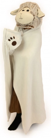 Capuche mouton ludique et poches pattes