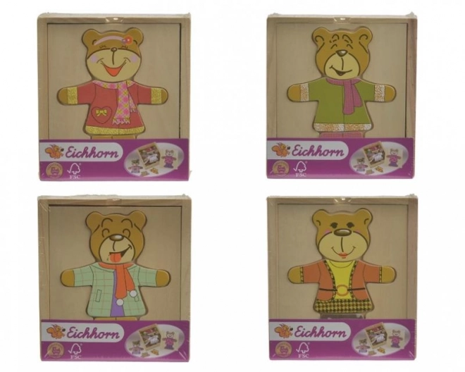 Puzzle en bois ourson