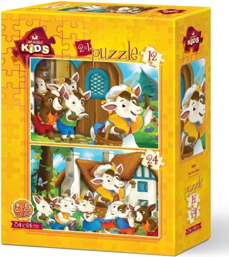 Puzzle veaux mignons 12 et 24 pièces