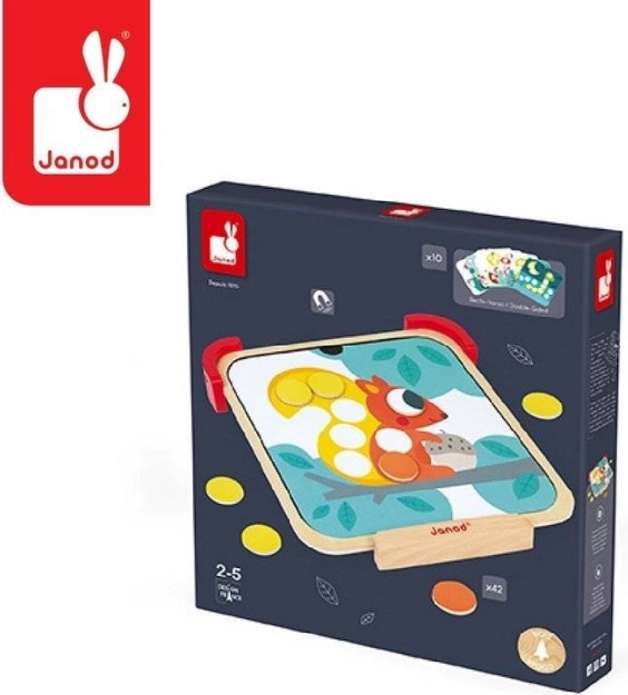 Puzzle magnétique en bois avec tableau J’apprends les couleurs JANOD