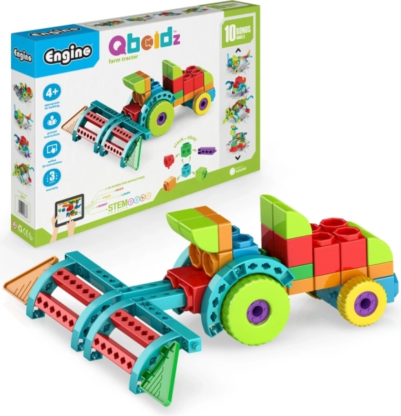 Engino Qboidz tracteur – kit de construction pour enfants, 10 modèles