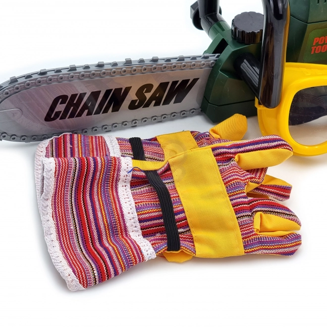 Grande ensemble scie, casque, lunettes et gants Woopie