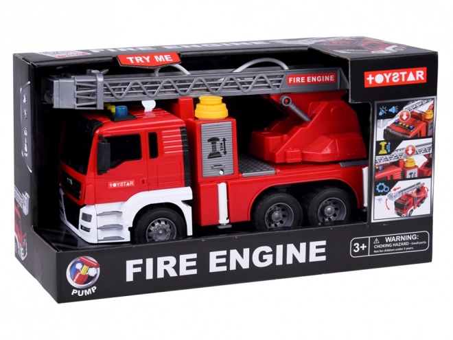 Camion de pompiers avec fonction d'eau et échelle mobile