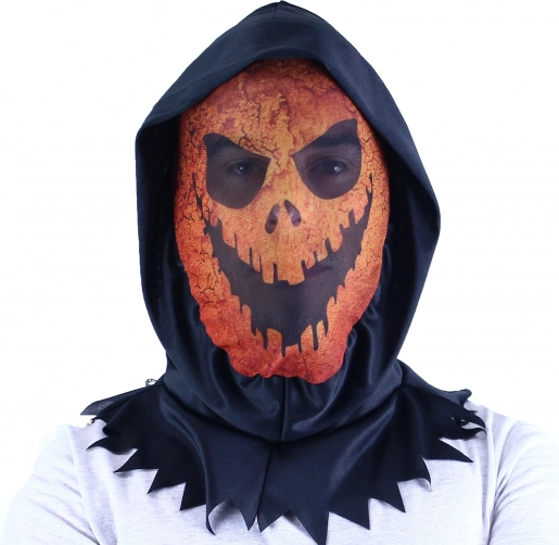 masque textile d’Halloween citrouille avec capuche