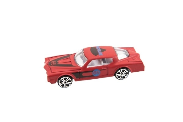 Voiture de course en métal 6 cm dans une boîte