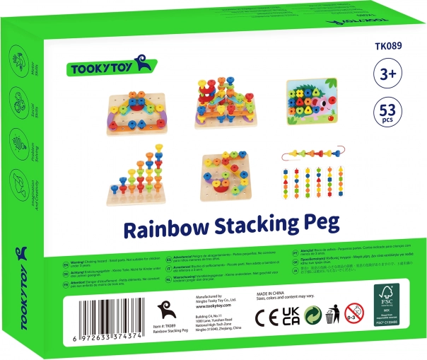 Tableau multifonctionnel Tooky Toy avec des vis colorées pour l'apprentissage des formes