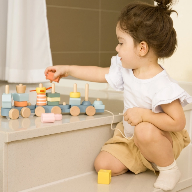 Train à tirer en bois Ocean CLASSIC WORLD – puzzle Montessori
