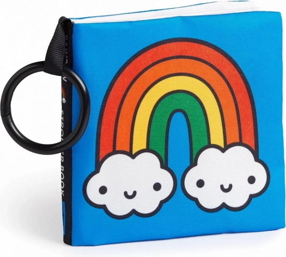 livre en tissu pour poussette monde arc-en-ciel mudpuppy