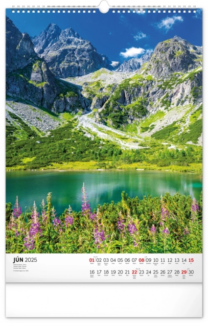 NOTIQUE Calendrier mural Tatry 2025, 33 x 46 cm