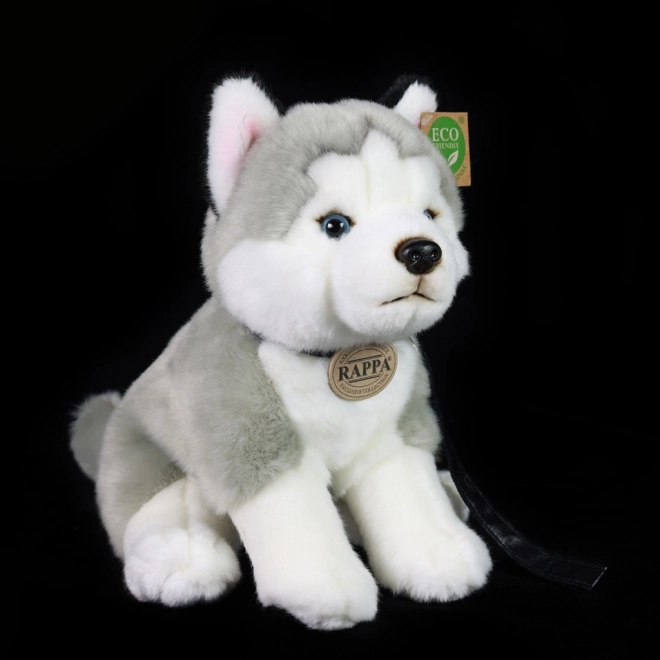 Chien en peluche Husky avec laisse 28 cm de Rappa