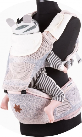 Porte-bébé Chipolino Hip Star Fly rose pour enfants