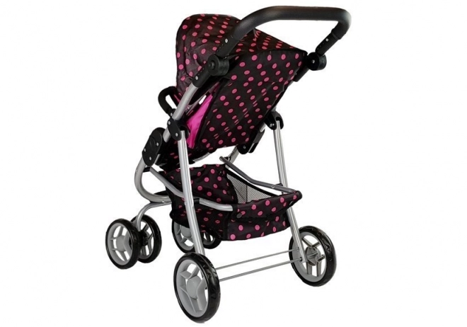 Poussette 2 en 1 avec sac pour poussette Black and Pink