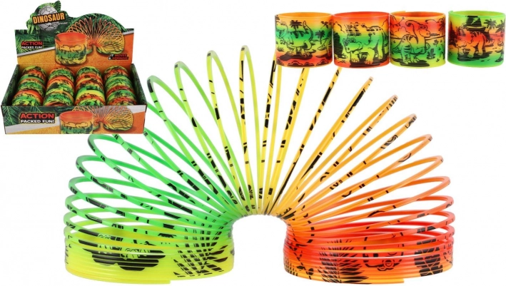 Spirale en plastique motif dinosaures 7,5 cm