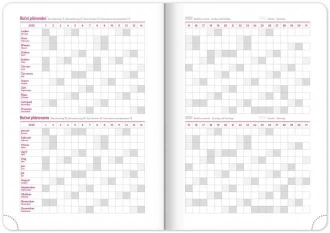 AGENDA Hebdomadaire Ajax 2025, vert, 15 x 21 cm