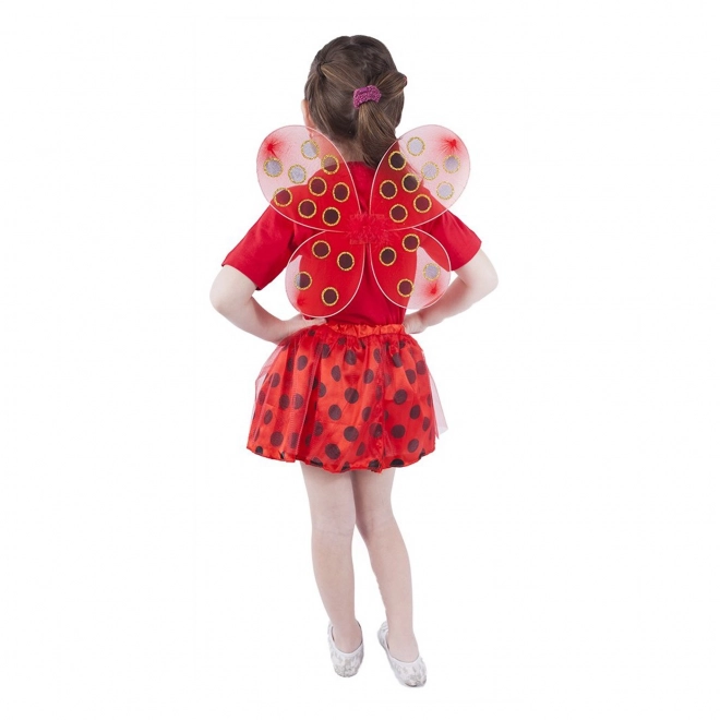 Costume enfant jupe tutu coccinelle avec ailes
