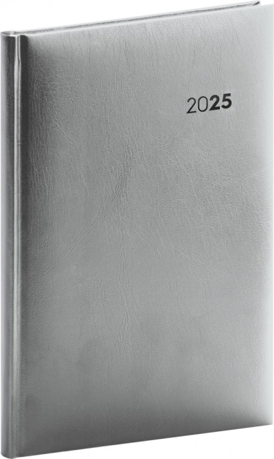 NOTIQUE Journal Hebdomadaire Balacron 2025, argenté, 15 x 21 cm